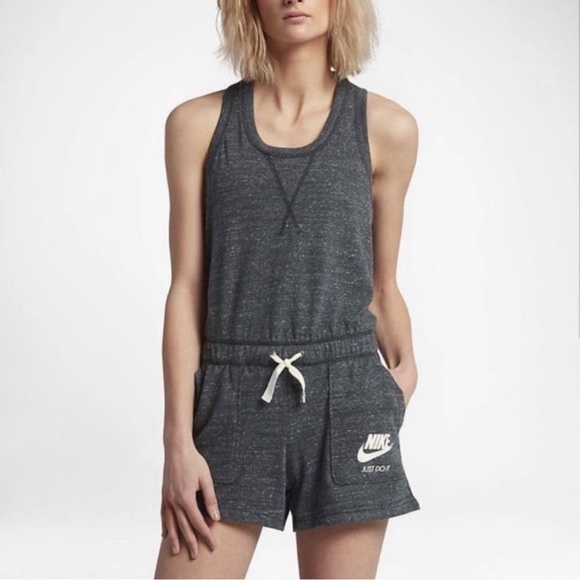 Nike Tank Romper with Drawstring Waist and Snap Closure - Picture 1 of 1